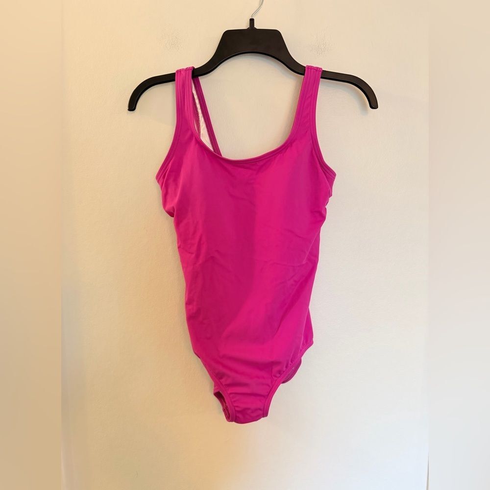 Lands' End Vibrant Pink Scoop-neck One Piece Swimsuit - Size 6 Petite